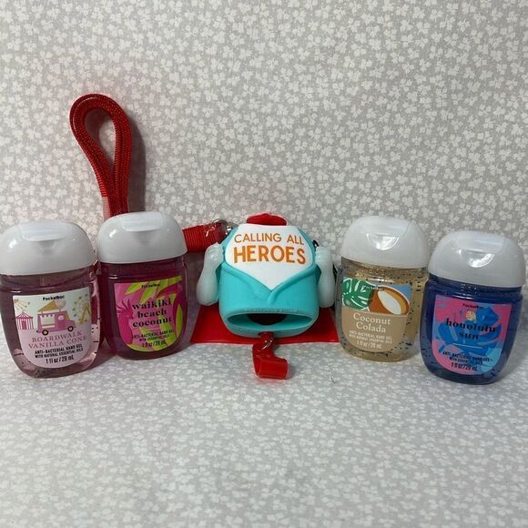 Bath and Body Works Calling All Heroes Lanyard w/Pocketbac Holder & 4 Pocketbacs - Picture 1 of 4